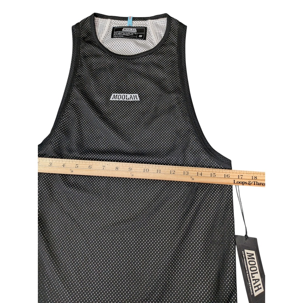 Moolah Kicks Womens Mesh Practice Top Black White Basketball Jersey Size S NEW - Picture 7 of 8